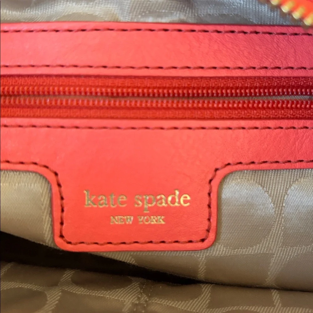 Kate Spade‎ Pastel Striped Canvas Shoulder Bag Gold Hardware